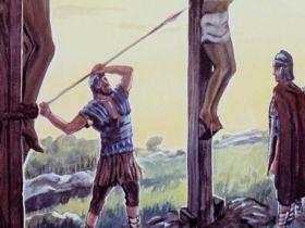 A Soldier PIerces Jesus' Side