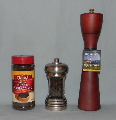 Peppercorns and Pepper Mills